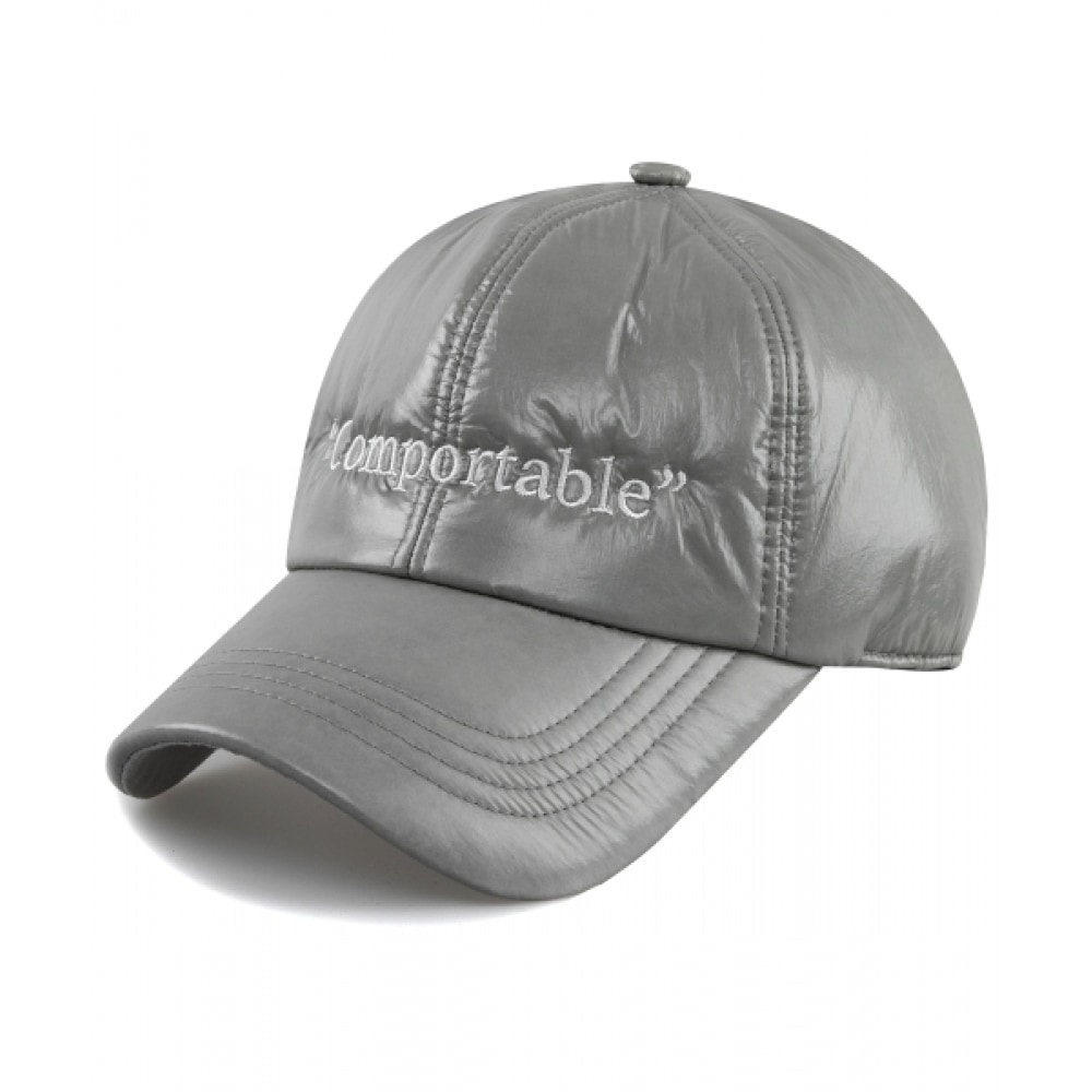 WICK快適な光沢パッド入りボールキャップ-グレー