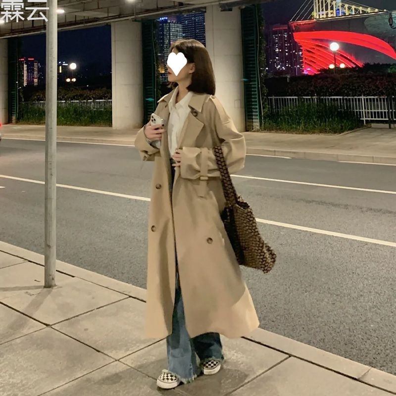 今年人気のヘップバーン トレンチコート レディース 春秋新作 Sサイズ ミディアム丈 カジュアル 英国セレブコート