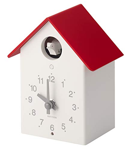 色：レッド 置き時計 掛け時計 兼用 ふいごカッコー R797 赤 RHYT