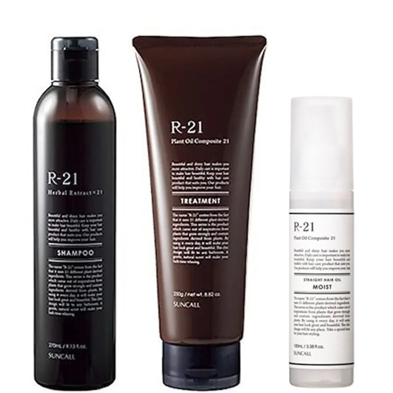 サンコール R-21 シャンプー 270mL + トリートメント 250g + ヘアオイル モイスト100mL セット エイジング毛 ハリコシ ヘマチン ボリュームアップ 保湿 補修 うるおい 5,551円