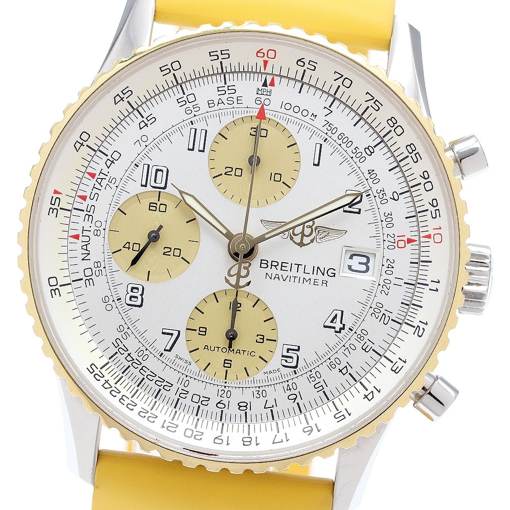 ブライトリング BREITLING D13322 ナビタイマー クロノグラフ YGベゼル 自動巻き メンズ 良品 _908667【中古】