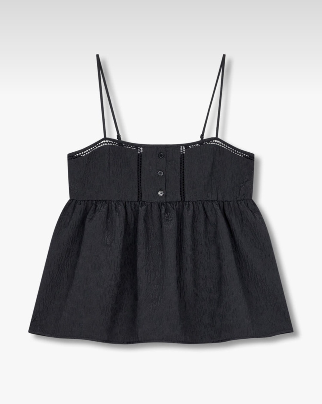 GCUT フラワー リンクル ビスチェ トップ