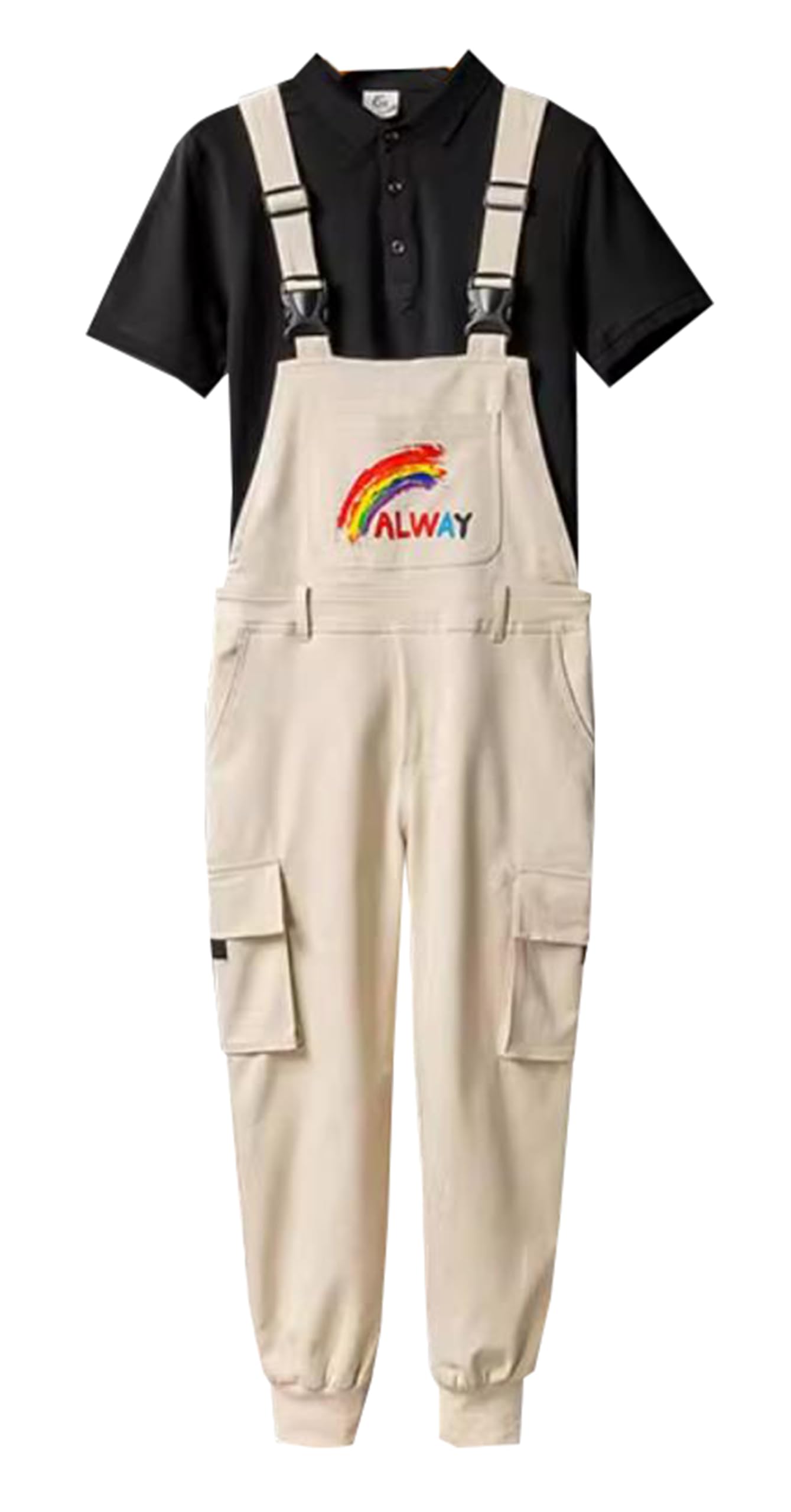 オーバーオール メンズ 多ポケット 大きいサイズ 作業着 サロペット つなぎ ストレッチ ロング カーゴパンツ ジョガー サスペンダー ワークパンツ オールインワン ゆったり 春秋