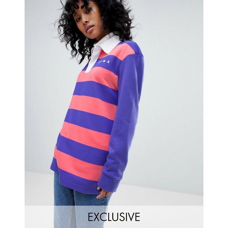 プーマ レディース トップス【Puma Exclusive To ASOS Striped Rugby Jersey】Multi プーマ レディース トップス【Puma Exclusive To ASOS Striped Rugby Jersey】Multi