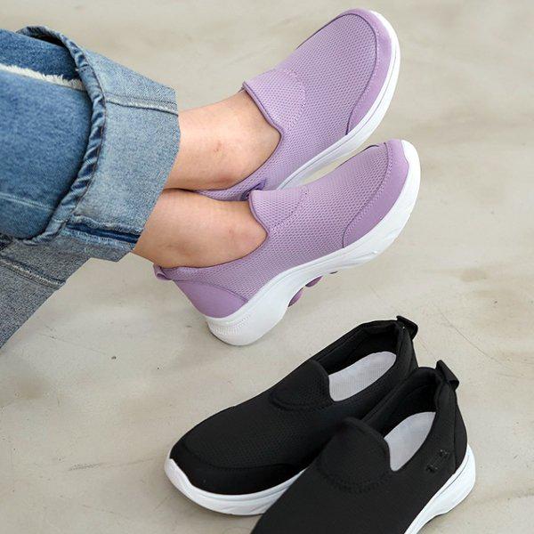 シューズ 軽量 メッシュ 女性 レディース スリップオン スニーカー スニーカー 4cm sjly 995_P390063673