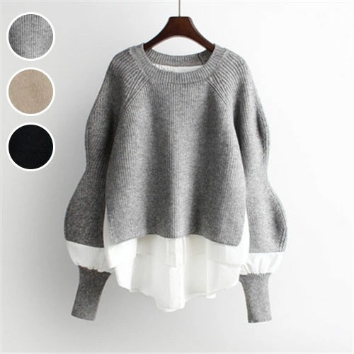 ニット セーター レディース ラウンドネック トップス 長袖 秋 冬 おしゃれ 可愛い 無地 通勤 着やせ 大きいサイズ 防寒 冬物 ギフト プレゼント