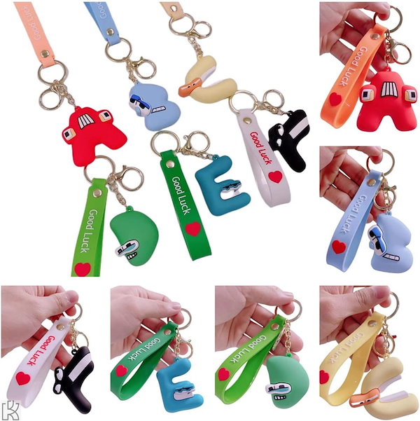 Amazon.co.jp: 3PCS アルファベットロア キーホルダー