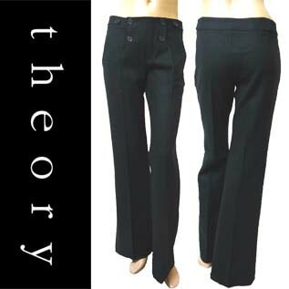 theoryセオリー　センタープレス付き　ダブルボタン　ウール　ストレッチパンツ