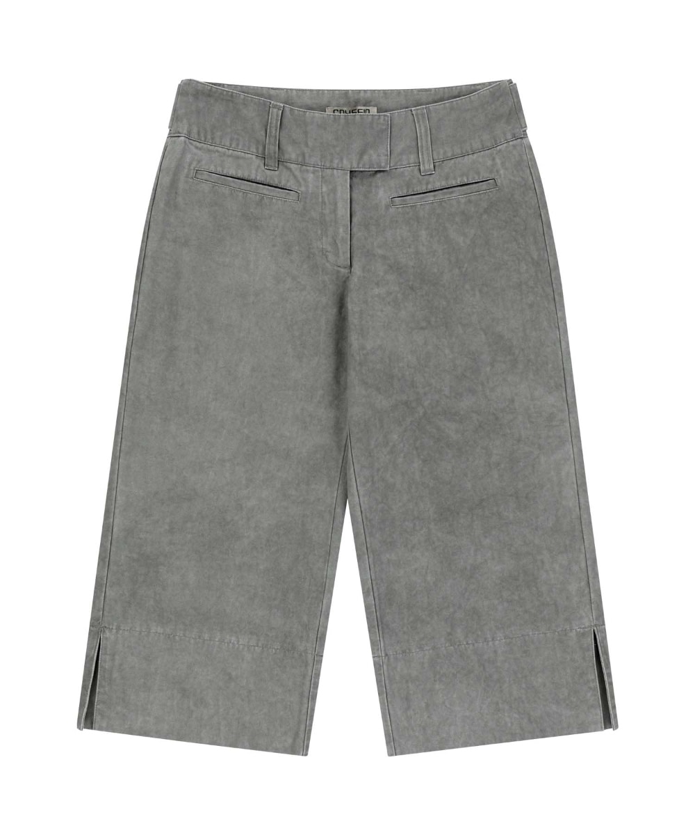 【COYSEIO】 DOUBLE CAPRI PANTS : LIGHT GREY