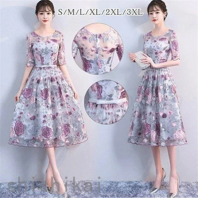 大人 結婚式ドレス THOM キレイめ 食事会 ウエディングドレス レース ホワイトデー 成人式 WILLS 袖あり パーティードレス 刺繍 花柄 着痩せ 二次会 ワンピース 卒業式 披露宴 お呼ばれ