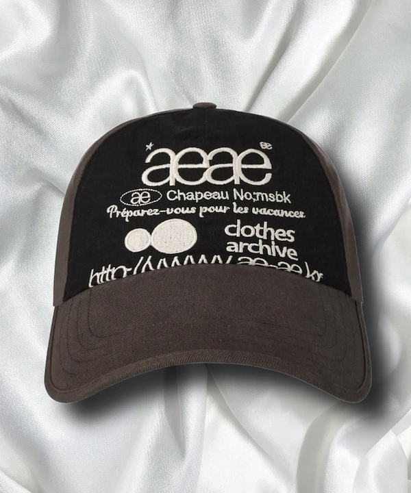 【AEAE】★WEB LOGO 5PANNEL CAP / 4 Color 韓国発★ AEAE☆韓国☆人気☆男女兼用☆Web Logo 5pannel Cap [Black