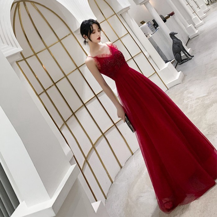 演奏会用ドレス レッド カラードレス ロングドレス パーティードレス ウェディングドレス 発表会 結婚式 ピアノ 二次会 ドレス 前撮り 結婚式 花嫁 コンサート