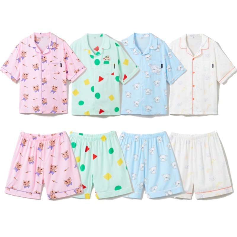 クレヨンしんちゃん 半袖パジャマ上下のセット- 4color