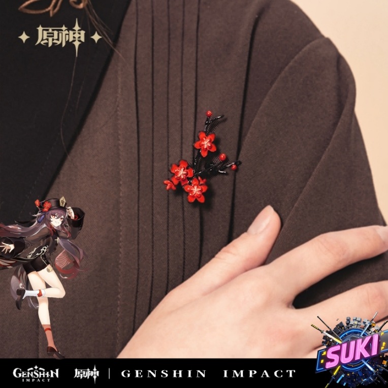 【プロ品質を極める!】原神 グッズ / 胡桃 インプレッションシリーズ / ブローチ / リング / Genshin Impact Hu Tao げんしん コスプレ