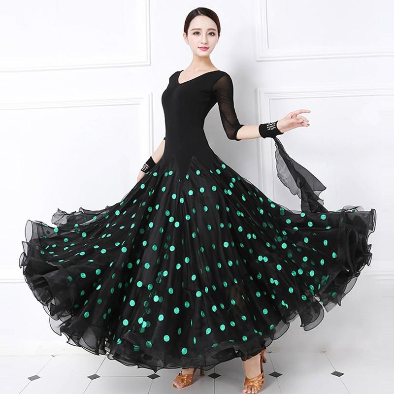 G　社交ダンス衣装　レディースモダンドレス　サイズ調整可　発表会演出服ラテンワルツドレス　可愛いトッド柄　品番1264