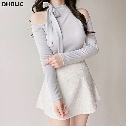 ウォーマーリボンハーフネックTシャツ・1951064