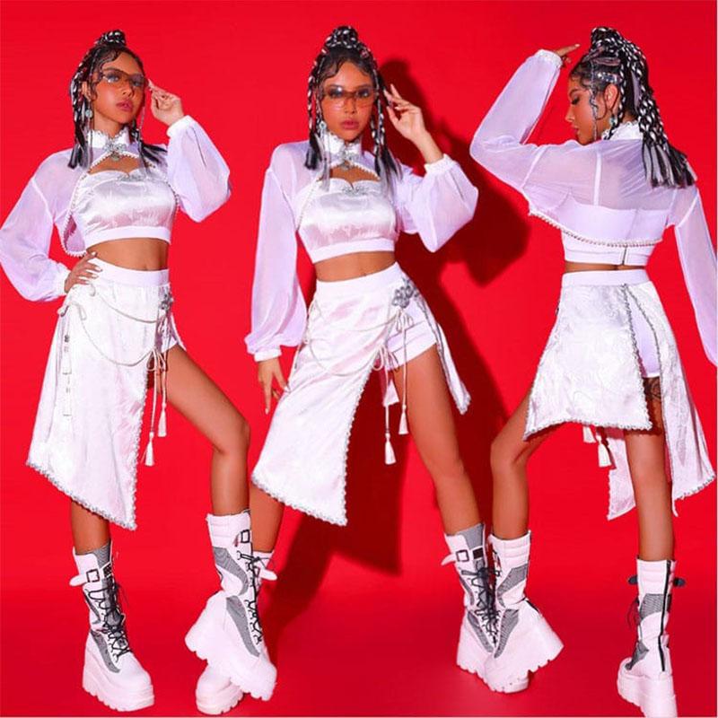 ２点で13o円OFF！【早割り】ダンス衣装 大人 レディース スカート ヒップホップ ダンス衣装 k-pop 原宿系 衣装 セクシー ds演出服 団体 練習着 舞台用 ダンス 応援団 レッスン着