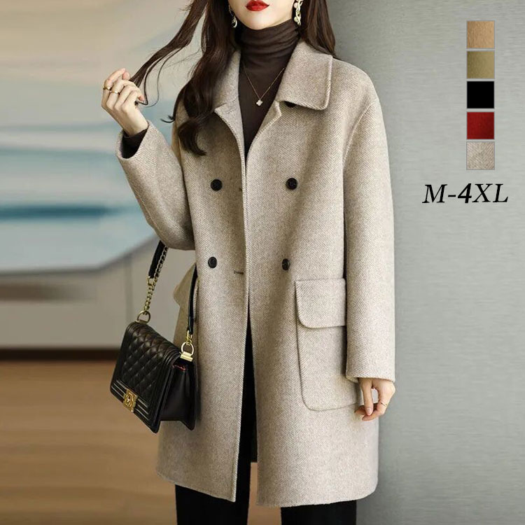 【2025新作】チェスターコート レディース アウター コート 秋 冬 暖かい ミディアム丈 きれいめ オーバーサイズ ロング ゆったり 保温 カジュアル 羽織り 女性用 通勤
