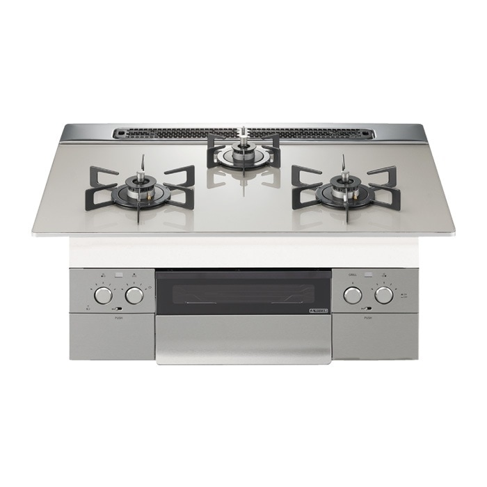 プロパンガス用 75cmビルトインコンロ Nest ネスト N3WU6PWAP2STE-LPG ムーンシルバー