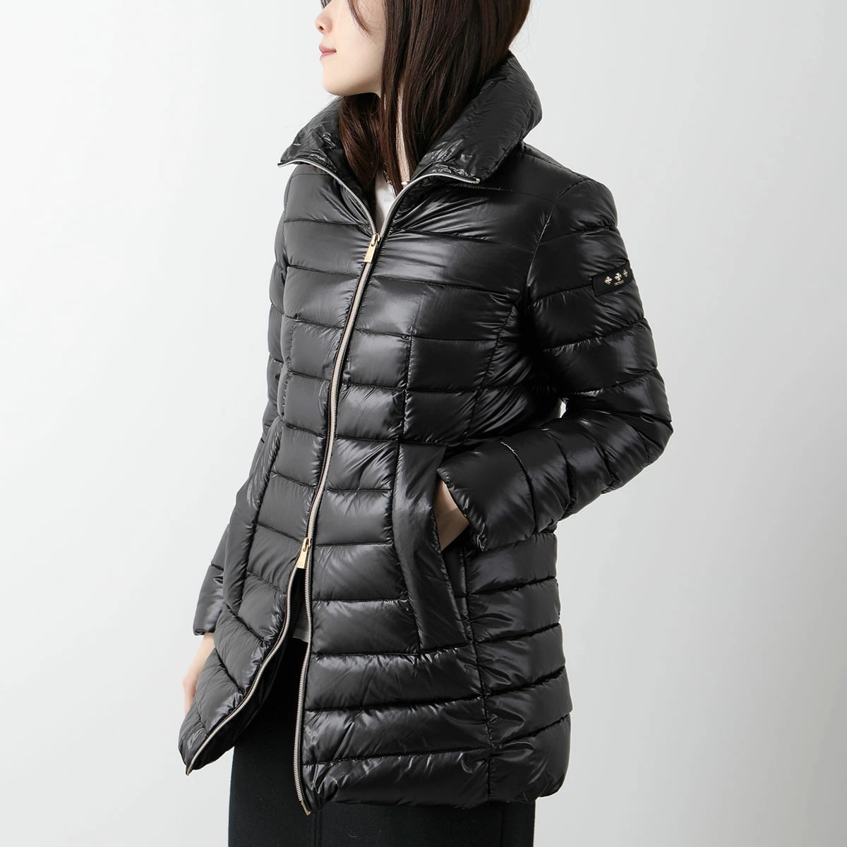 TATRAS タトラス ダウンコート FLUANTA フルアンタ LTMA24A4127-D レディース ダウンジャケット スタンドカラー ミドル丈 BLACK