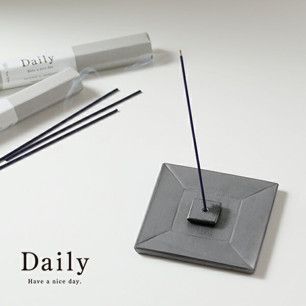 Daily デイリー 香台 (香皿香立てセット) お香立て 台 淡路瓦 アロマ 香り プレゼント ギフト 誕生日 4,963円