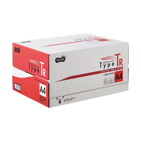 (まとめ) TANOSEE αエコペーパータイプTR A4 1箱(5000枚:500枚×10冊) (×5セット)
