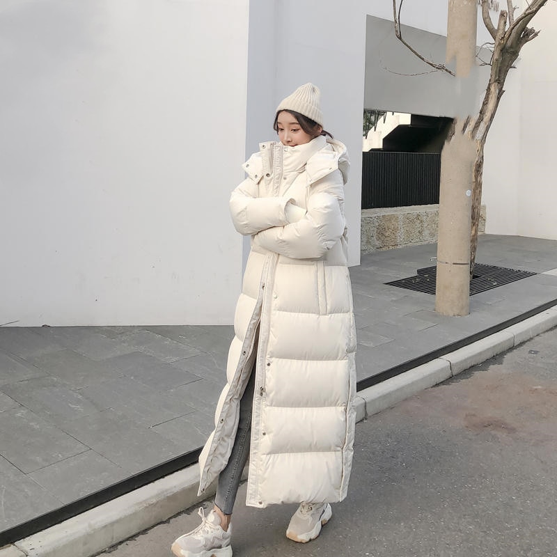 レディース ロング丈 厚手 フード付き ダウンジャケット エレガント ゆったり 流行り 中綿コート