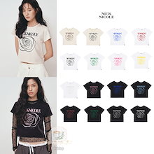 韓国 人気ドットフリルTシャツ[NICK&NICOLE] DOTS LACE HALF TOP NICK&NICOLE DOTS LACE HALF TOP