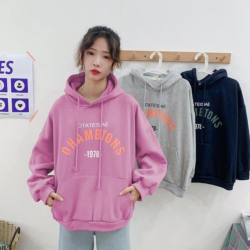 パーカー レディース 韓国ファッション ロング丈 長袖 原宿系 ゆったり 体型カバー フード付き プルオーバー カジュアル アウター ストリート風 秋 バレンタイン プレゼント