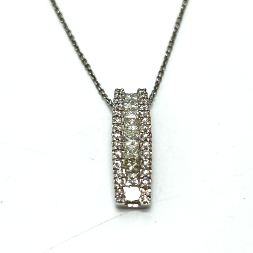 jewelry ジュエリー ネックレス Pt850×Pt900 ダイヤ 1.00ct チェーン シルバー