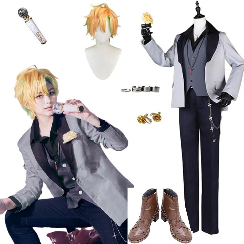 ヒプノシスマイク 伊弉冉 一二三 コスプレ 衣装 麻天狼 指輪＋耳飾り＋ネックレス＋チェーン＋バラ付き セット ウィッグ 靴 道具 追加可 いざなみ ひふみ コスプレ 衣装 ハロウィン 変装 仮装