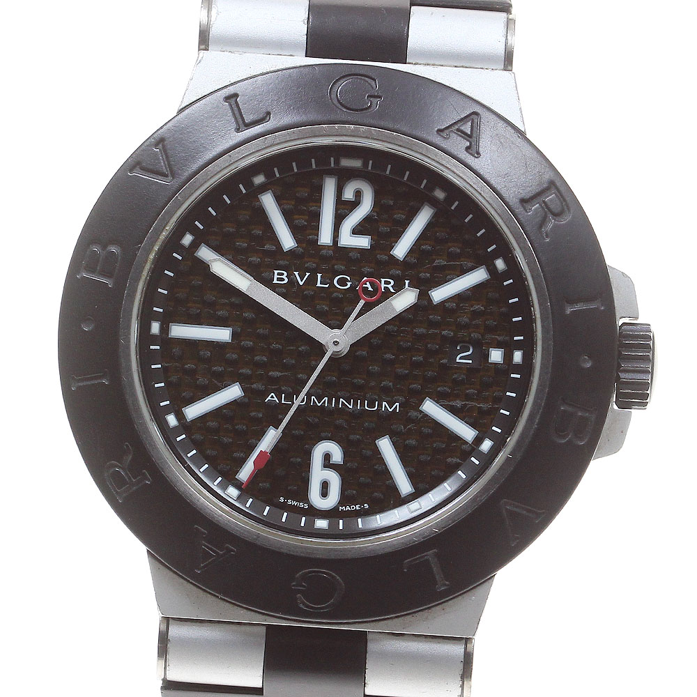 ブルガリ BVLGARI AL44TA アルミニウム デイト 自動巻き メンズ _835048【中古】