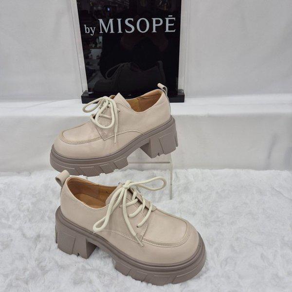 By 女性 ベーシック チャンキーソール ダービーシューズ 112HT439FS011 IVORY 1 JJ