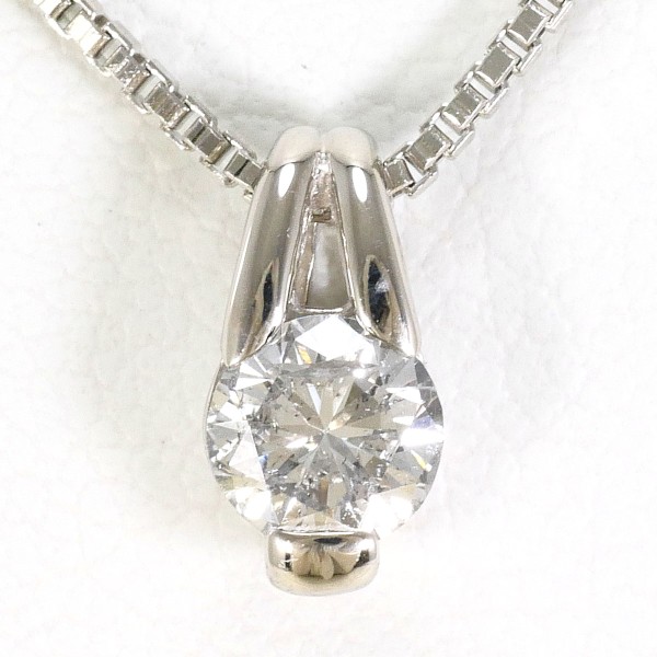 PT900 プラチナ PT850 ネックレス ダイヤ 0.333 鑑定書 ジュエリー 中古