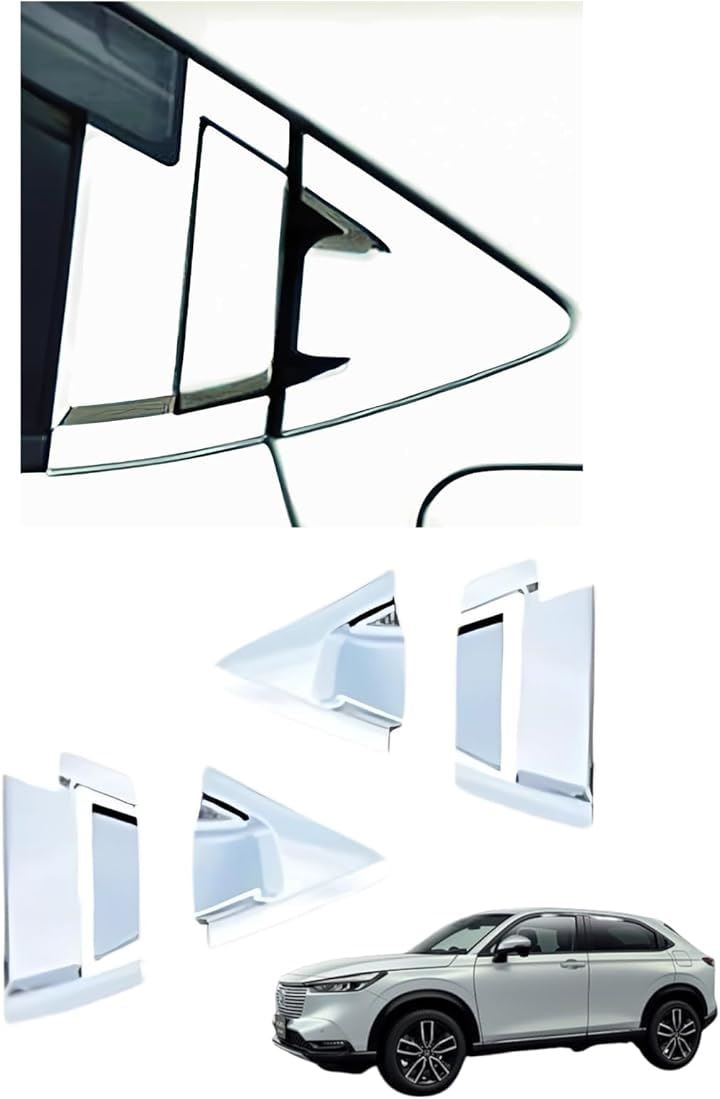 ホンダ ヴェゼル リア ドアハンドルカバー 新型 アクセサリー 新型ヴェゼル ドアプロテクター RV系 2024年式も対応(シルバー, ドアバイザーあり)