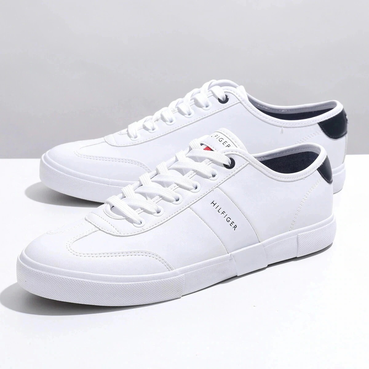 TOMMY HILFIGER トミー ヒルフィガー スニーカー PANDORA2 メンズ ローカット フェイクレザー ロゴ 靴 WHITE-SY 7,611円