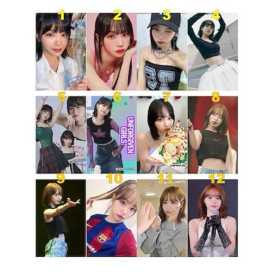 【新品未使用】ルセラフィム LE SSERAFIM フーディ　Lサイズ　トレカ付 Qoo10] K-POPグッズ LE SSERAFIM