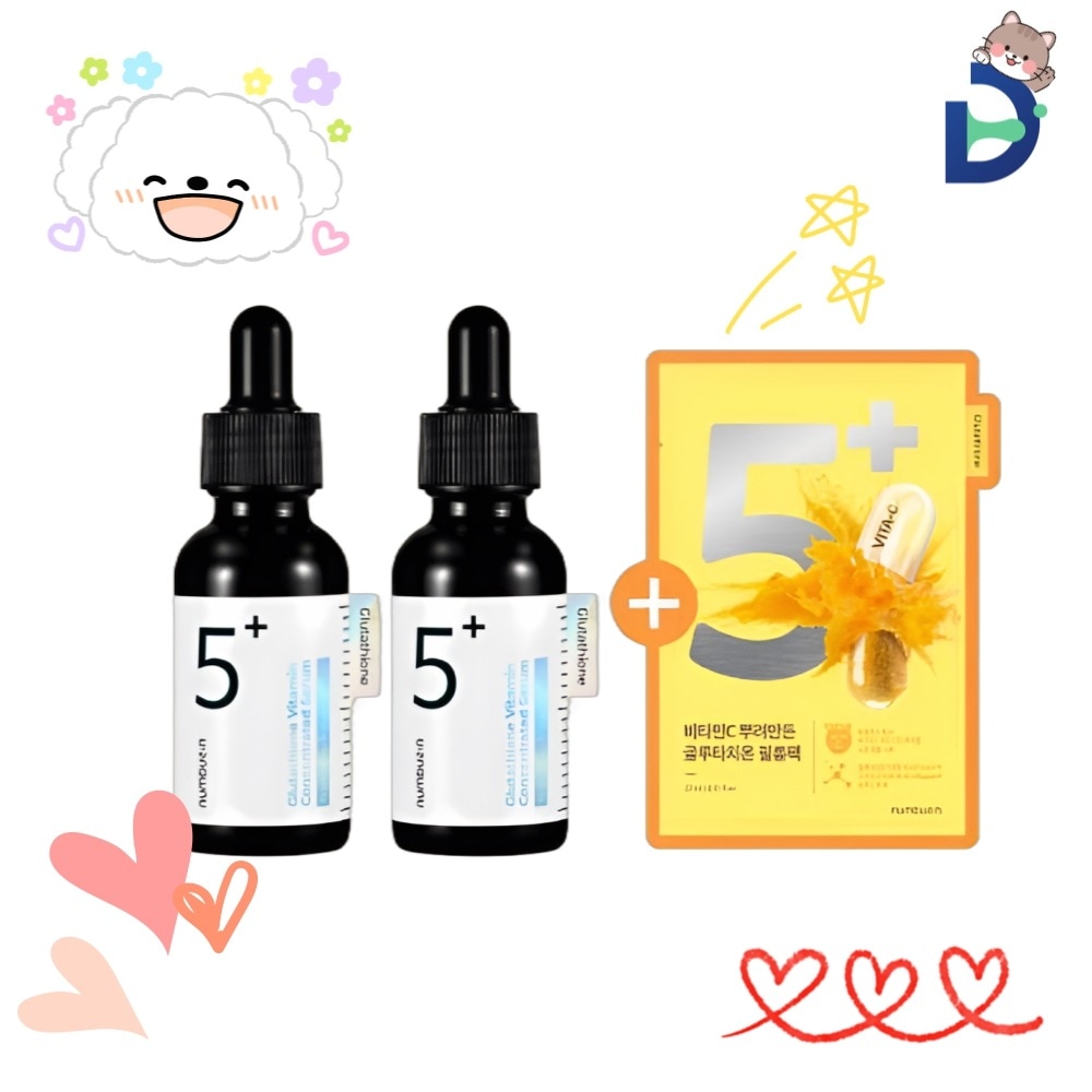 [5番パック贈呈] 5番 グルタチオンC 跡 アンプル 30ml ダブル企画 (+5番 マスクパック 1枚)