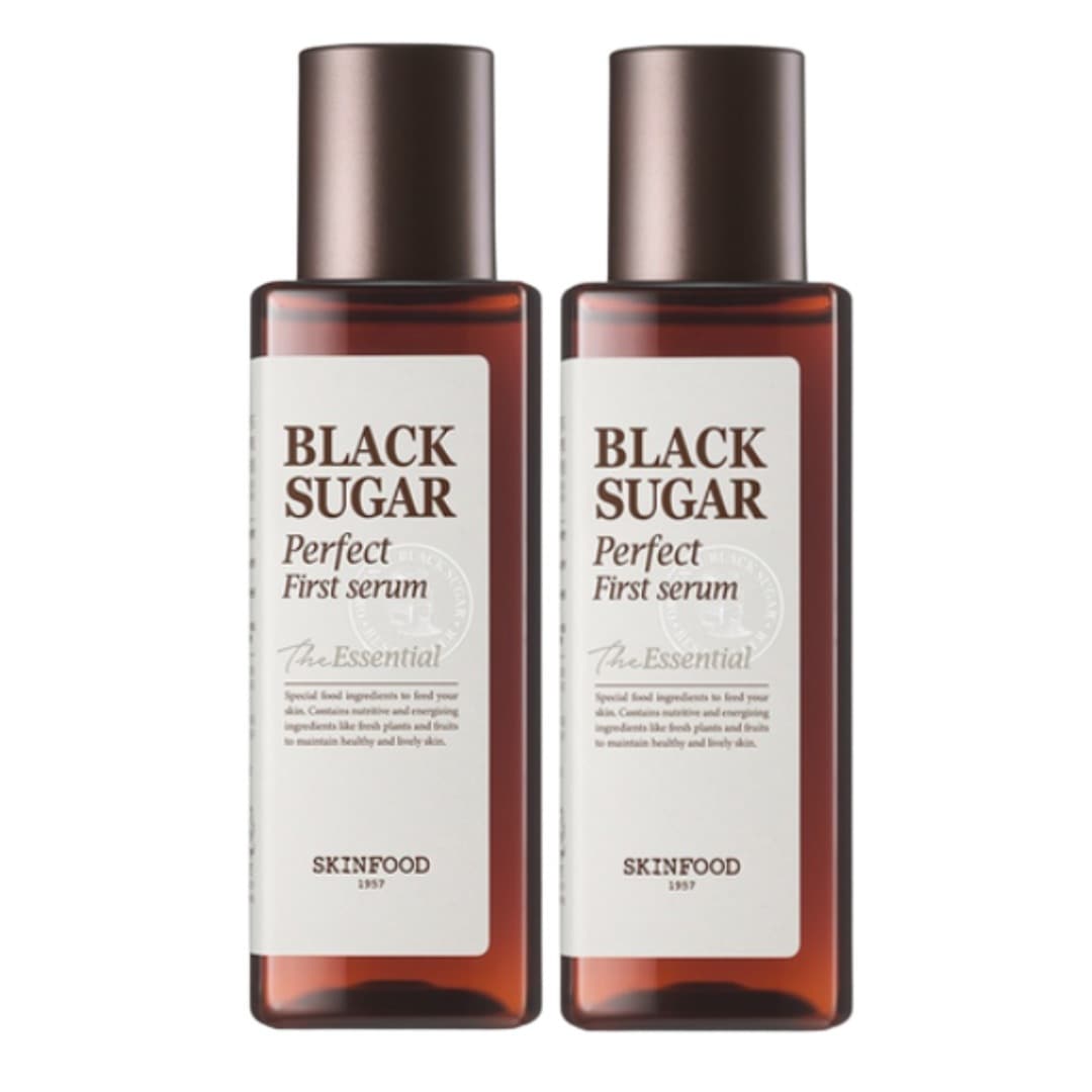 1+1 大容量 ブラックシュガー パーフェクト ファーストセラム ザ エッセンシャル 150ml+150ml 発酵&熟成による深みのあるブラックシュガーの力 しっとりとした滑らかな肌を完