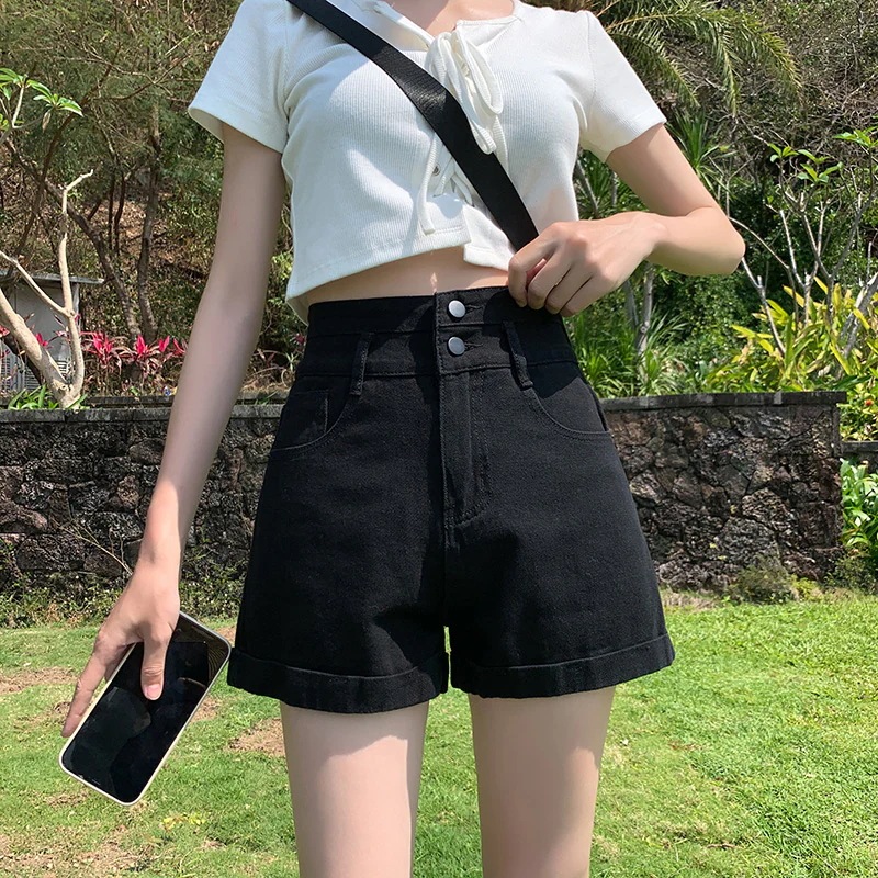 [新作限定]パンツ ショートパンツ デニムショートパンツ女性夏薄いセクション2025新しいホットパンツ