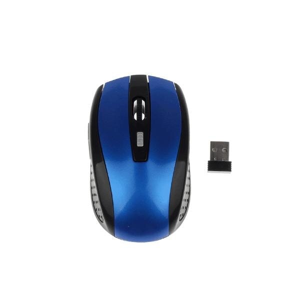 大人気！ ワイヤレスマウス 無線 USB 光学式 マウス 2.4GHz 電池式 軽量 ブルー 無線マウス