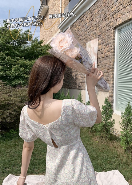 LIERKISS リエキス リエのエレガントなピンクの花柄ドレス