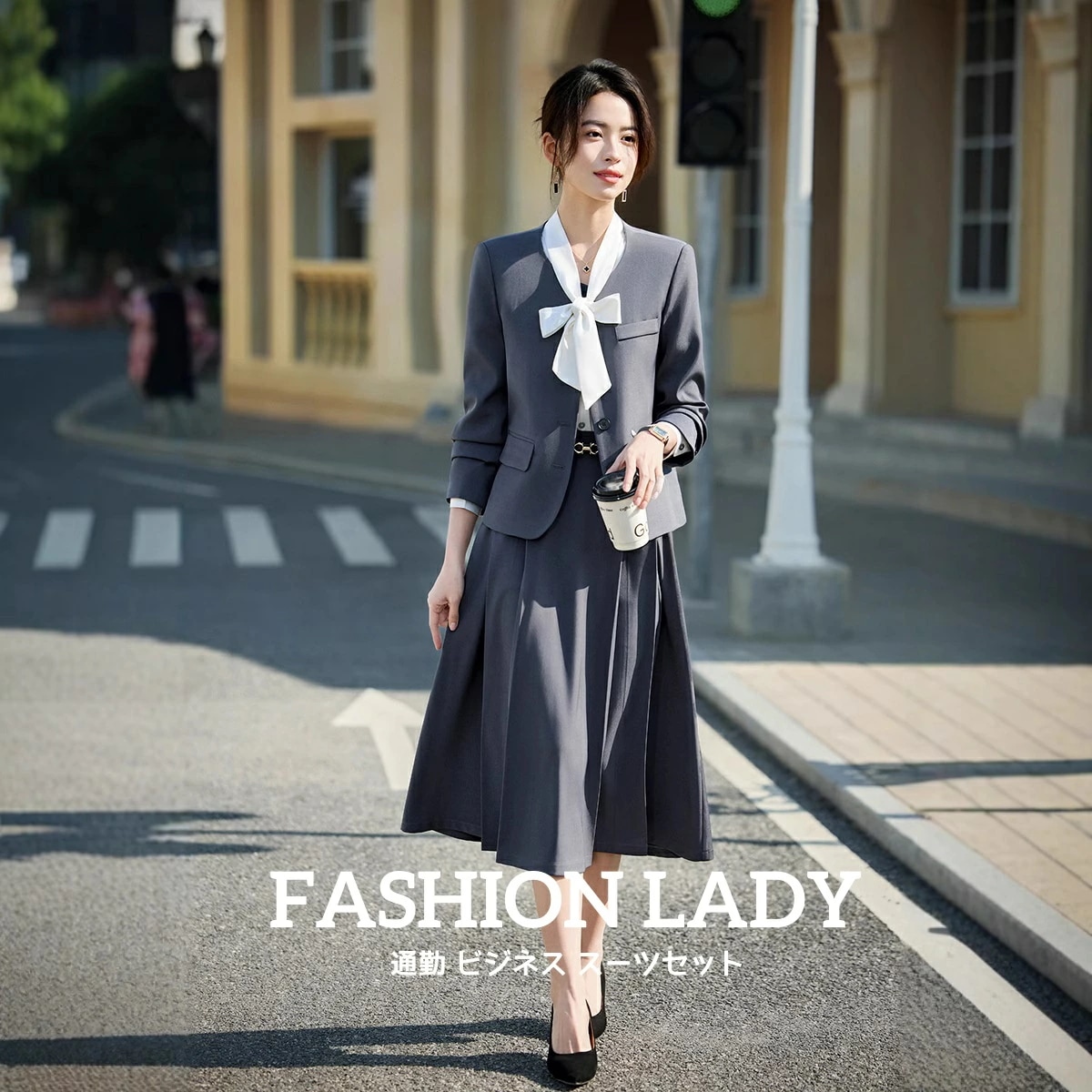 売り切れ注意新作 レディーススーツ 高級感 着痩せ ２点 ３点セット スーツセット スカートスーツ 着痩せ 通勤ビジネス 通学 ミモレ丈スカート フォーマル カジュアル セレモニー シングルブレスト