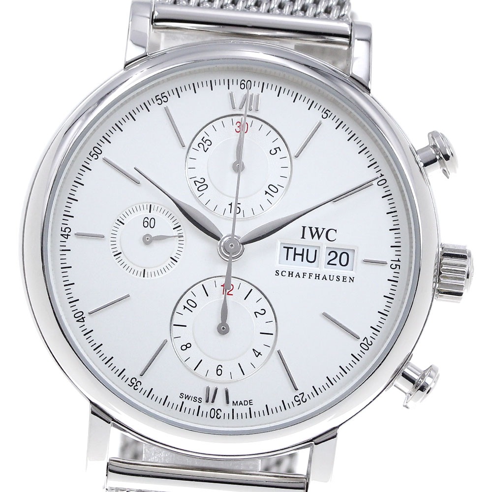 IWC IWC SCHAFFHAUSEN IW391028 ポートフィノ クロノグラフ デイデイト 自動巻き メンズ 良品 保証書付き_832261【中古】