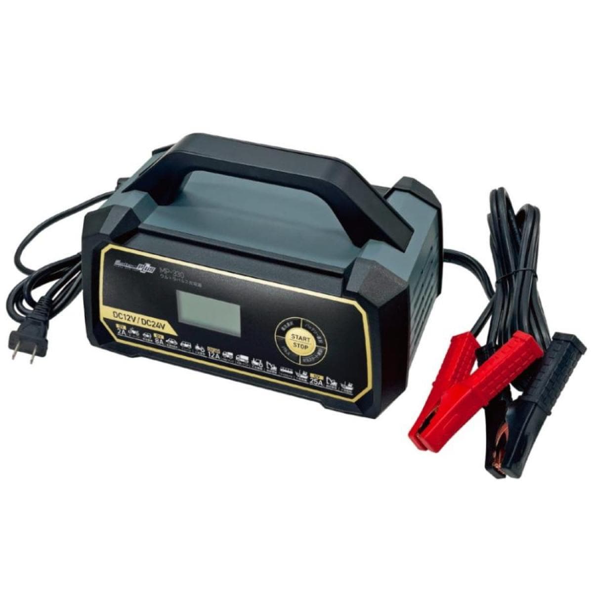 【在庫有・即納】メルテック ウルトラパルス充電器 MP-330 バッテリー充電器 セルスタート機能搭載 オートバイ/普通自動車/大型トラック 12V/24V対応