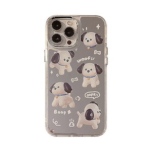 鏡面スマホケースiPhone 13対応14 pro maxケース12化粧鏡11犬14かわいい