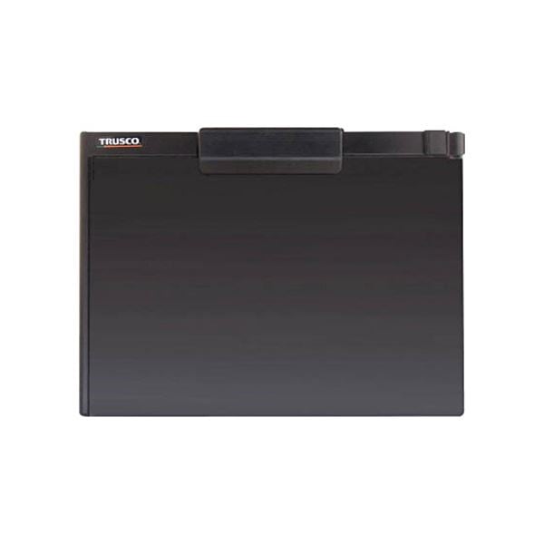 （まとめ） TRUSCOペンホルダー付クリップボード A4横 黒 TCB-A4S-BK 1個 30セット