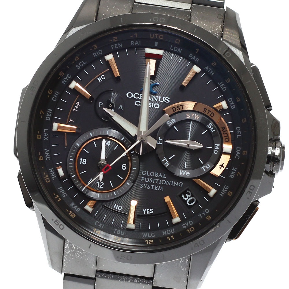 訳あり カシオ CASIO OCW-G1000B-1A2JF オシアナス GPS ソーラー電波 メンズ 保証書付き_941174【中古】
