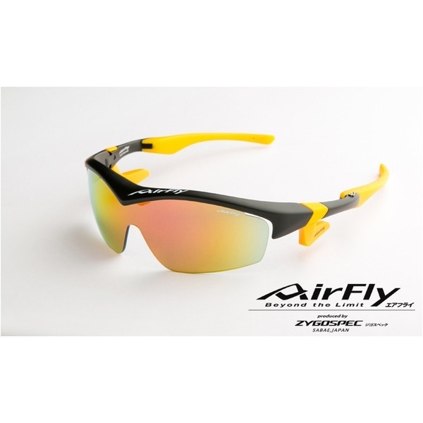 AirFly（エアフライ）ノーズパッドレススポーツサングラス ユニセックス マットブラック AF-201 C1