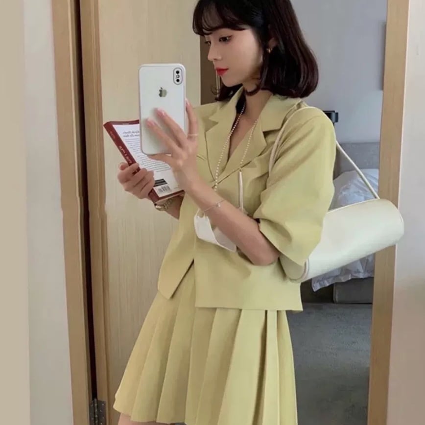 トップス スカート セットアップ シャツ ブラウス カットソー ミニスカート ショート ショート丈 袖あり 半袖 かわいい 大人可愛い きれいめ シンプル カジュアル 大人 上品 おしゃれ お洒落